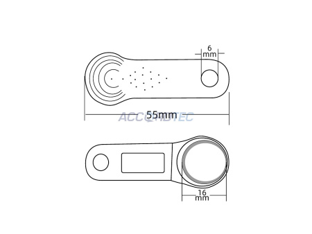 AT-DS 1990 синий Ключ Touch Memory ACCORDTEC, iButton ™