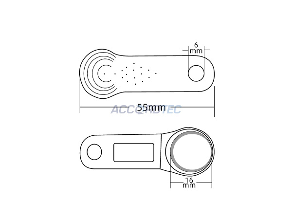 AT-DS 1990 синий Ключ Touch Memory ACCORDTEC, iButton ™