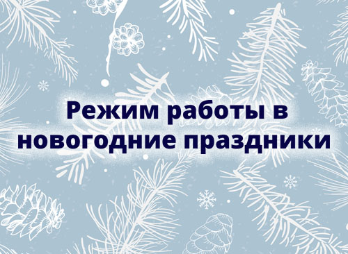 Режим работы в новогодние праздники