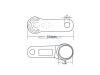 AT-DS 1990 синий Ключ Touch Memory ACCORDTEC, iButton ™